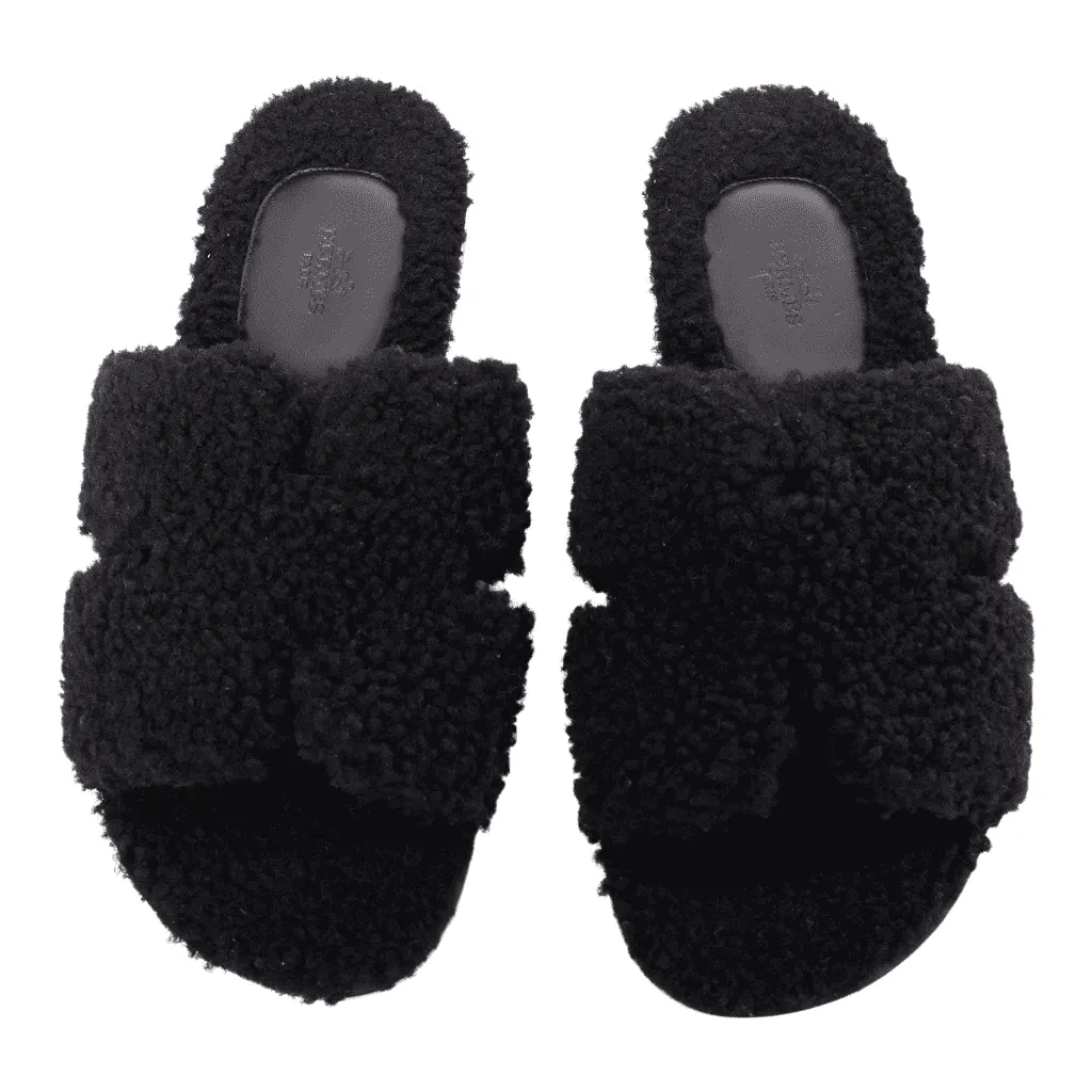 Hermès Oran Black Fur Very good - Front View