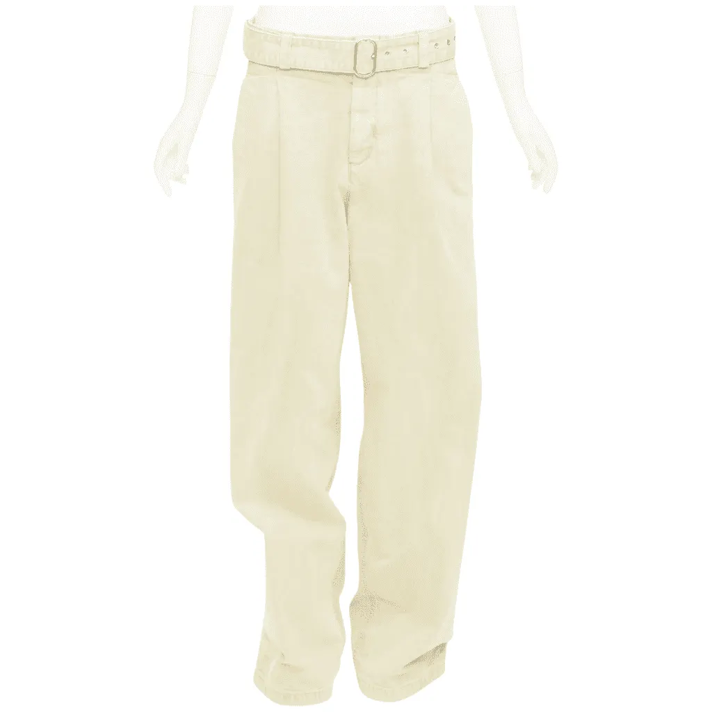 Jil Sander Trim Jogger Pants Yellow Cotton Very good - Front View