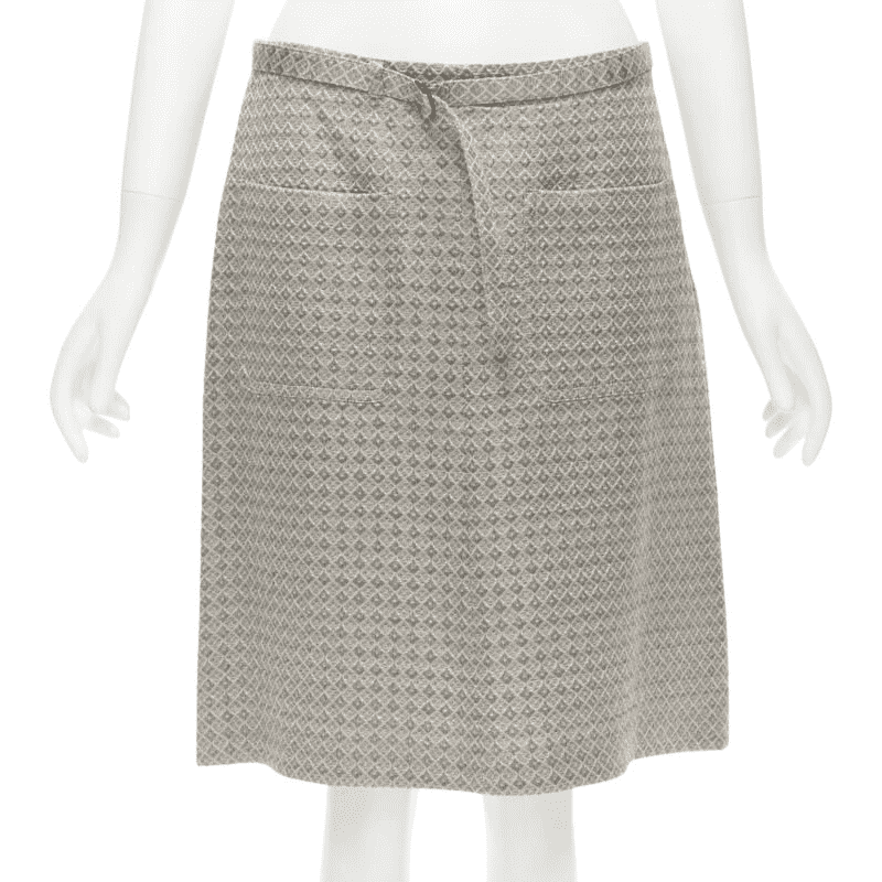 Dries Van Noten Jacquard Belted Skirt