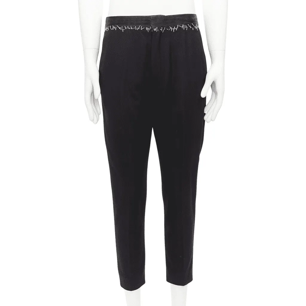 Haider Ackermann Topstitch Wool Pants Black Wool Good - Front View
