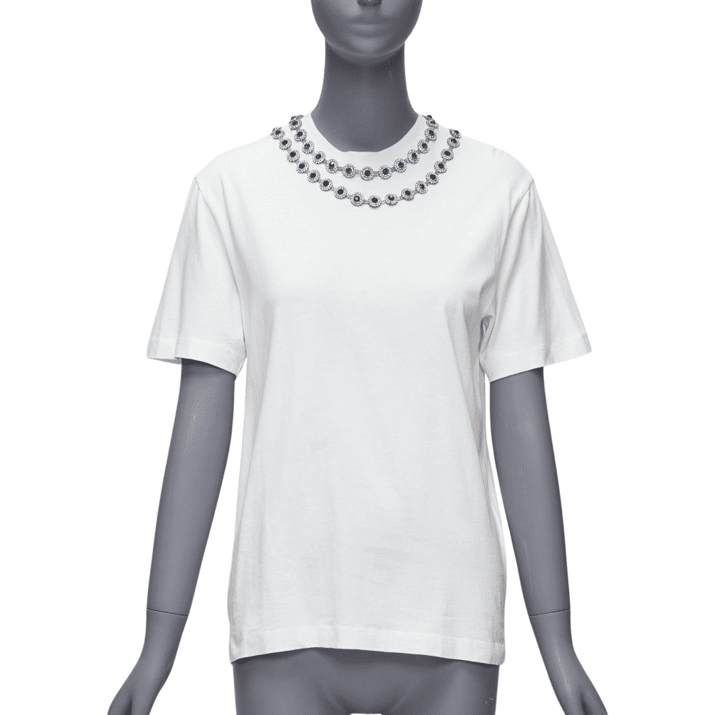 Christopher Kane Rhinestone Necklace Tee