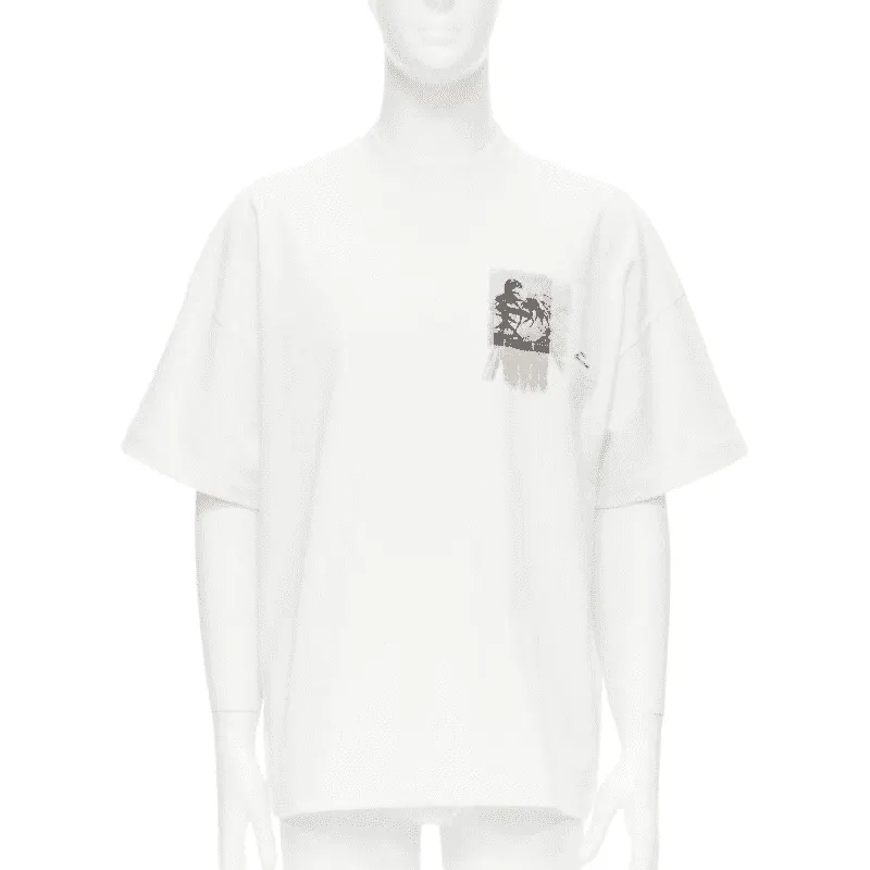 Jil Sander Photo Patch T-Shirt White Cotton Never worn, with tag - Front View