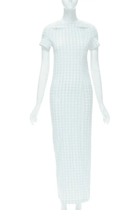 Comme Des Garcons Lumps Bumps Dress Blue Polyamide Never worn - Front View