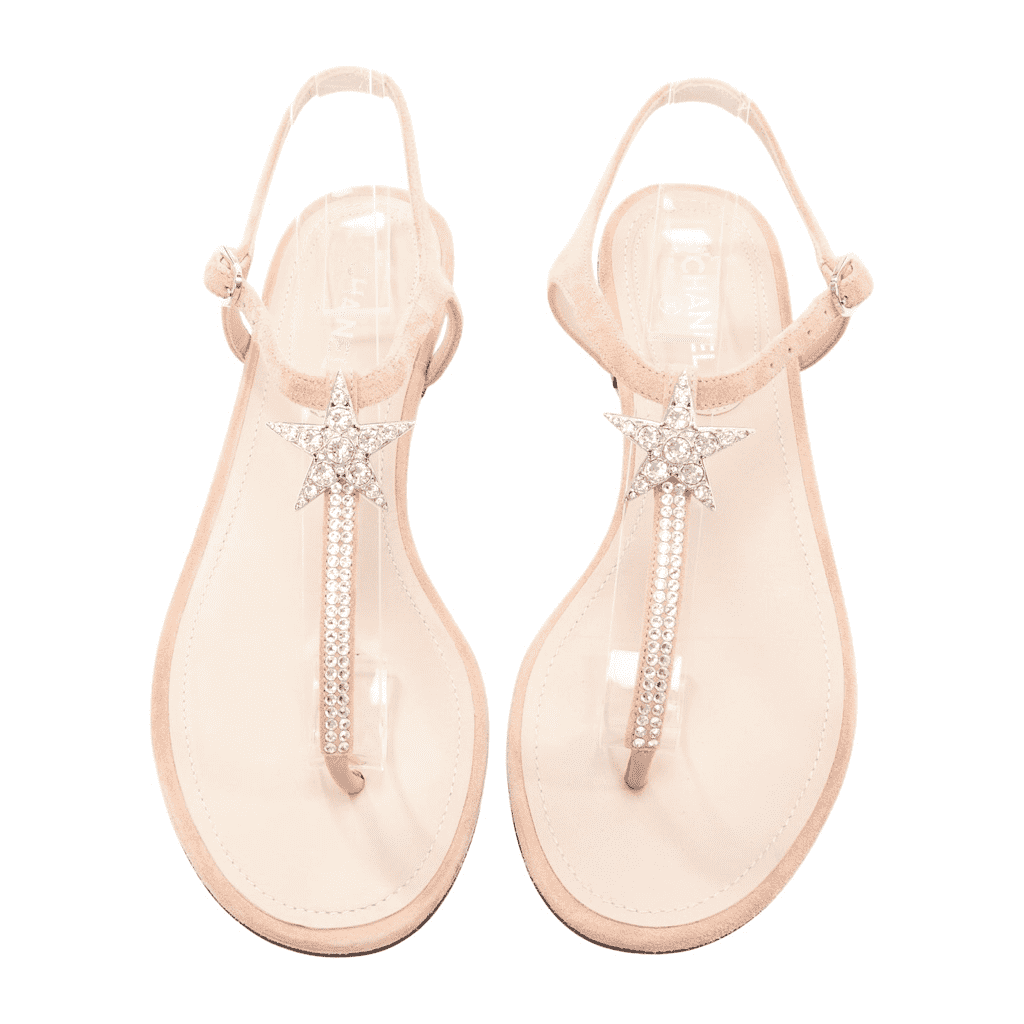 Chanel Star T-Strap Sandals