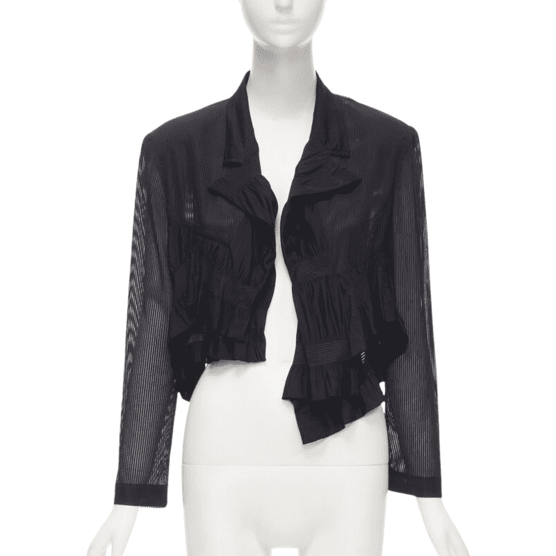 Comme Des Garcons Sheer Ruffle Blazer