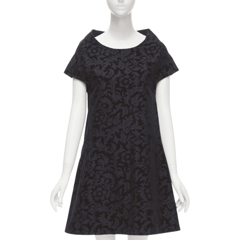 Comme Des Garcons Pinstripe Devore Dress