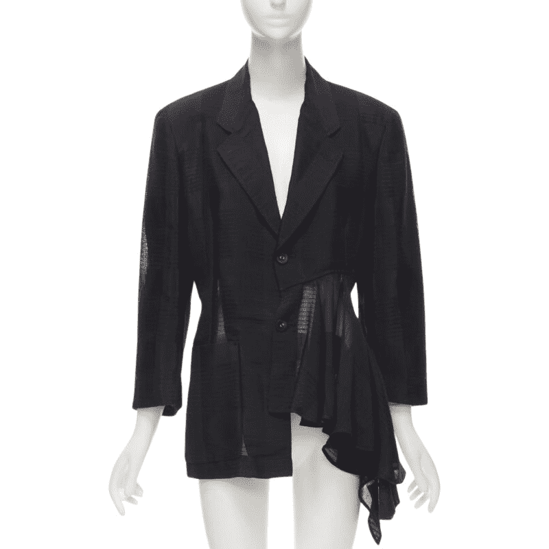 Comme Des Garcons Ruffle Sheer Blazer