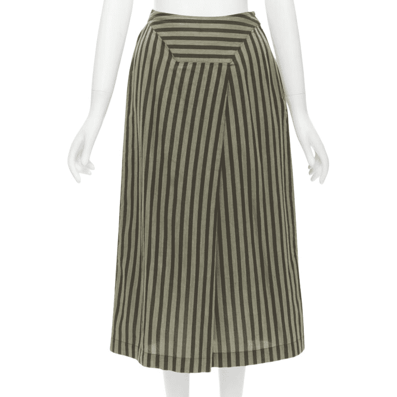Issey Miyake Striped Pleat Skirt