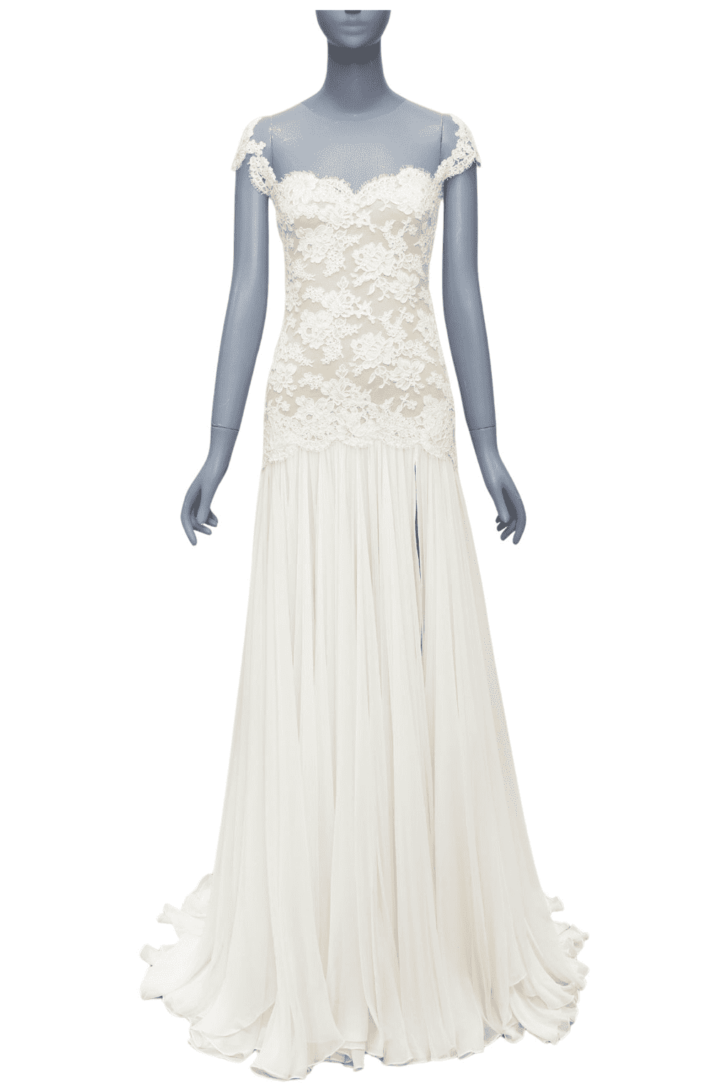 Reem Acra Lace Silk Wedding Gown