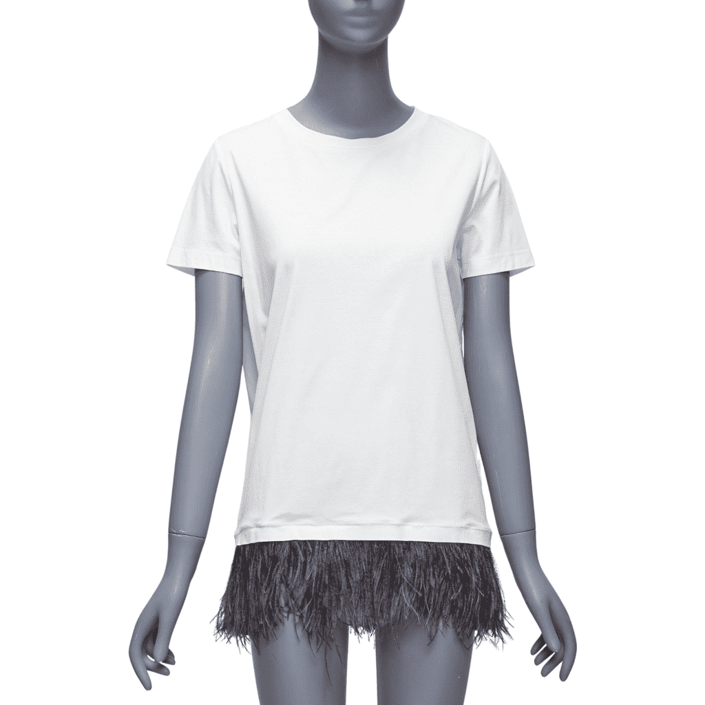 Jil Sander Feather Trim Tee