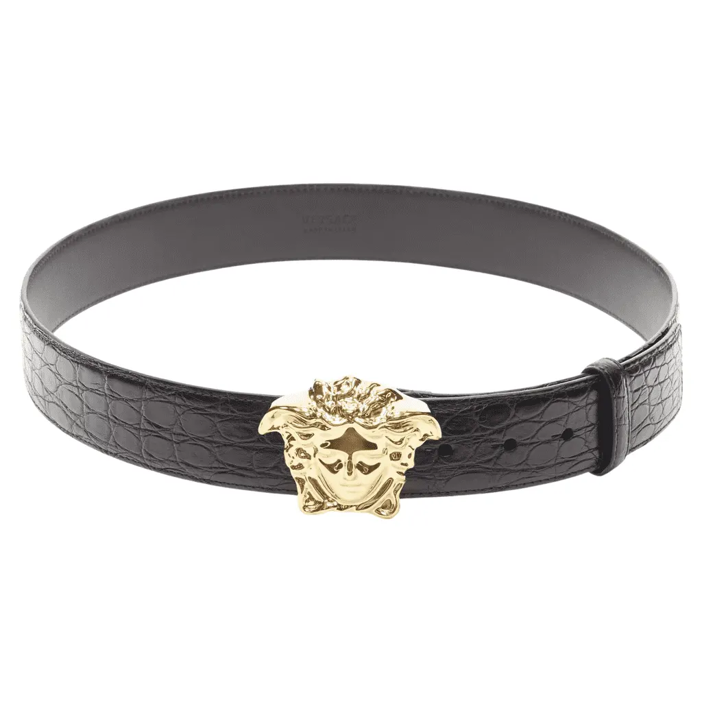 Versace DCU4140 DFCG D41OH Black Leather Never worn, with tag - Front View