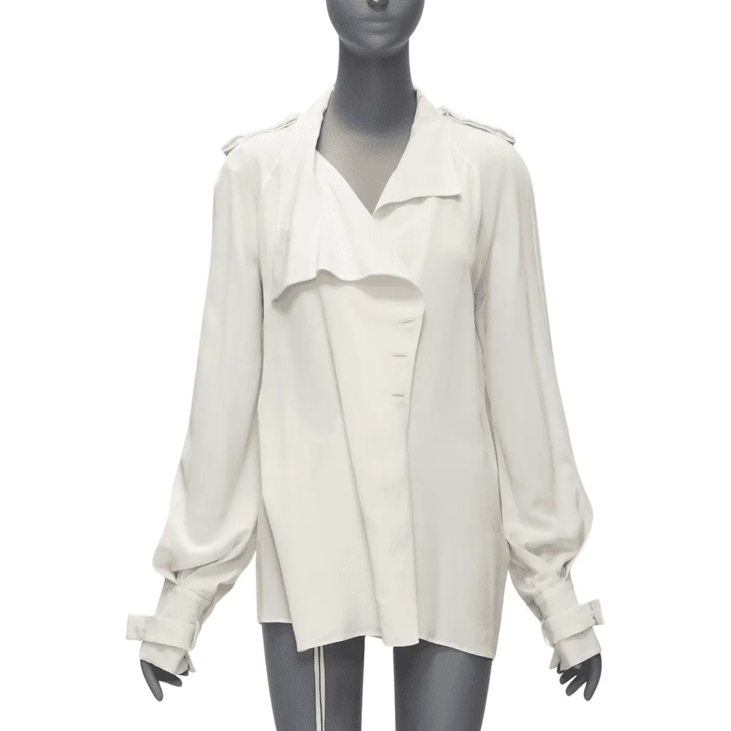 Tom Ford Silk Trench Jacket Beige Silk Very good - Front View