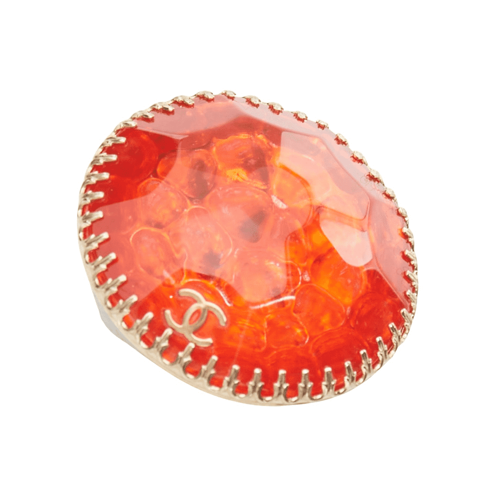 Chanel Red Resin Pin