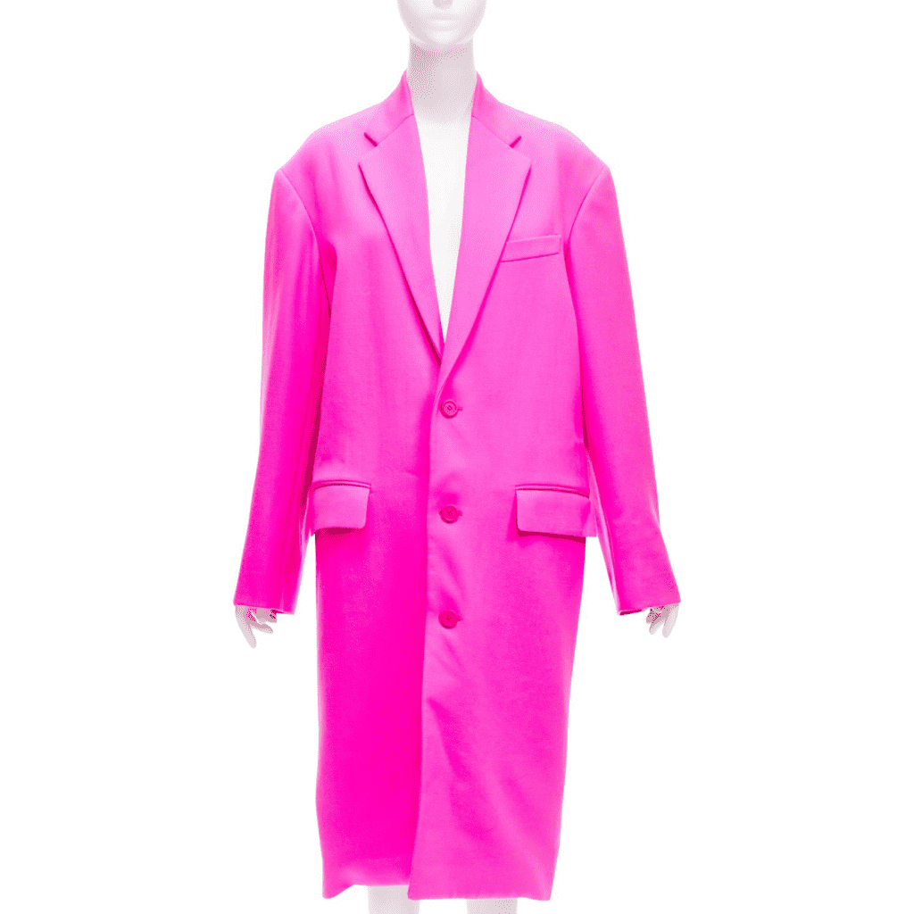 Balenciaga Pink Wool Long Coat