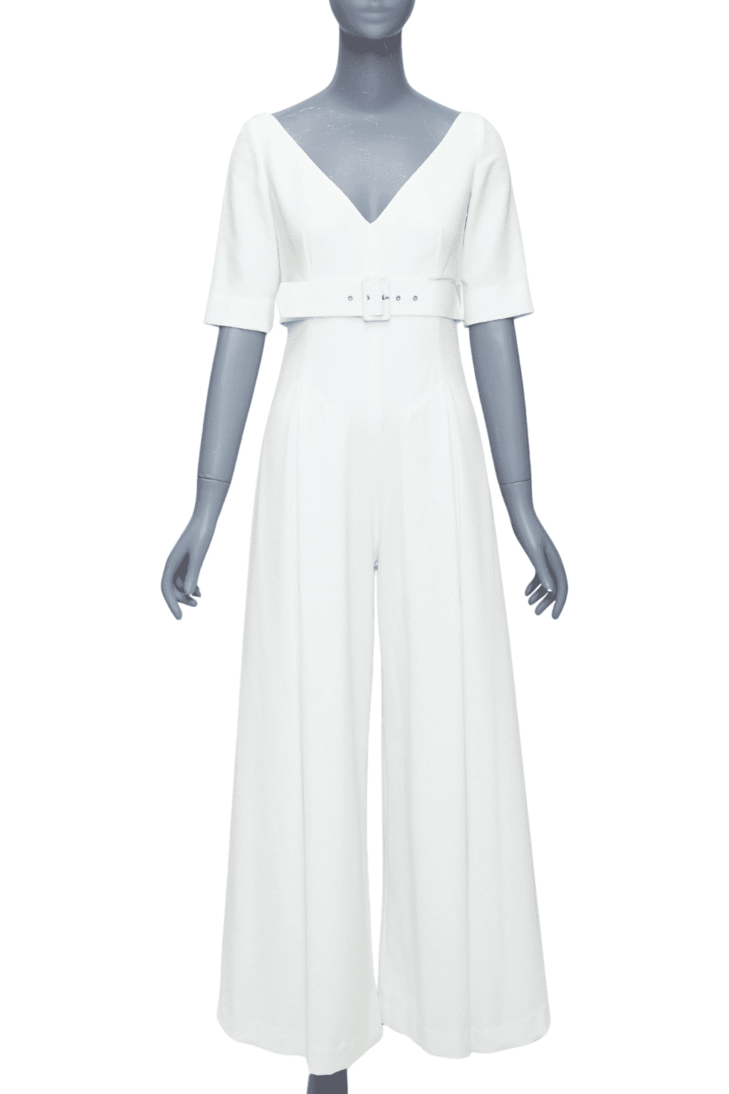 Emilia Wickstead Cloque Belted Jumpsuit
