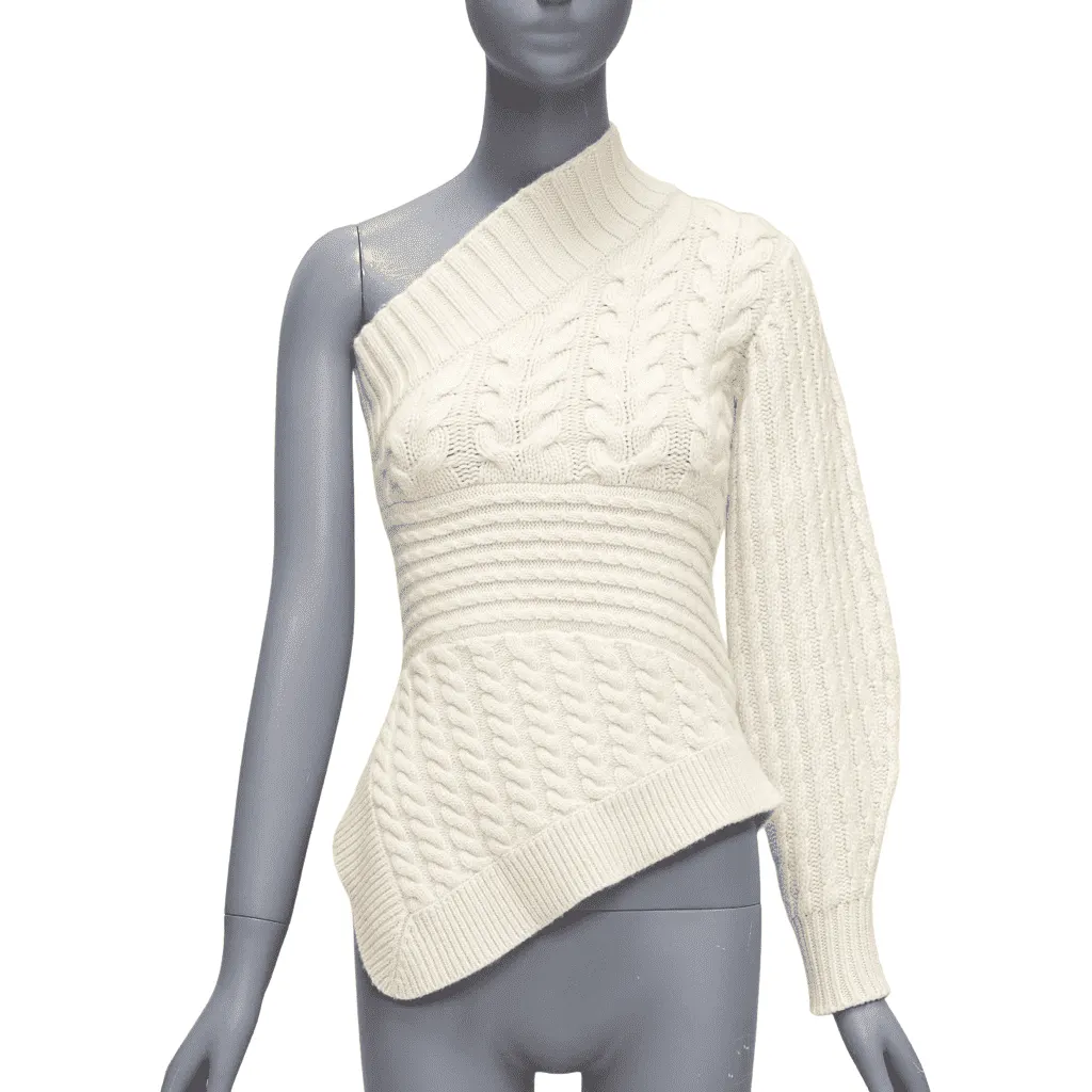 Burberry Cable Knit Pullover Beige Cashmere Never worn - Front View