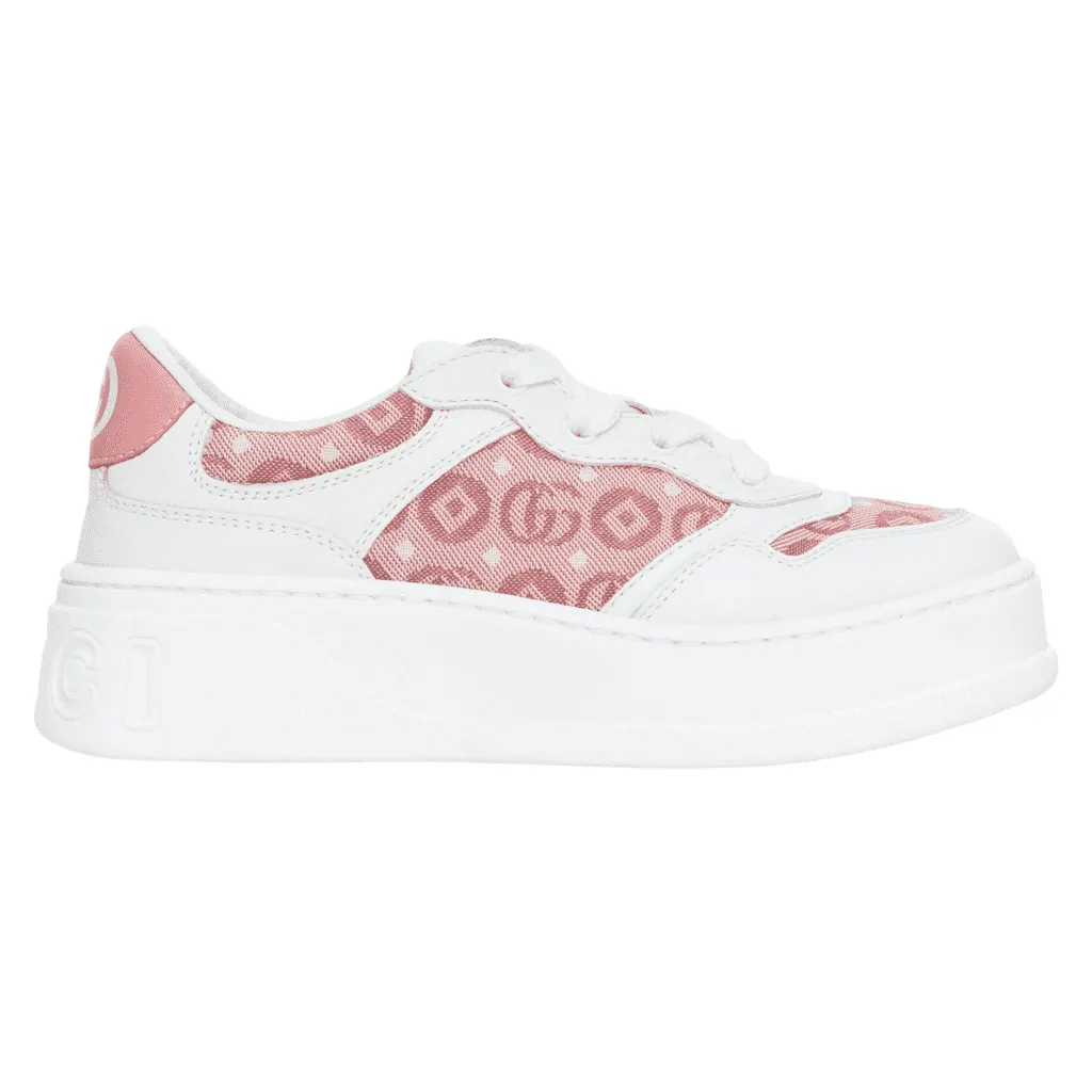 Gucci Kids Monogram Shoes White Leather Very good - Front View
