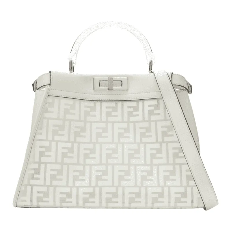 Fendi Supreme Pouchette Bag White Plastic Never worn, with tag - Front View