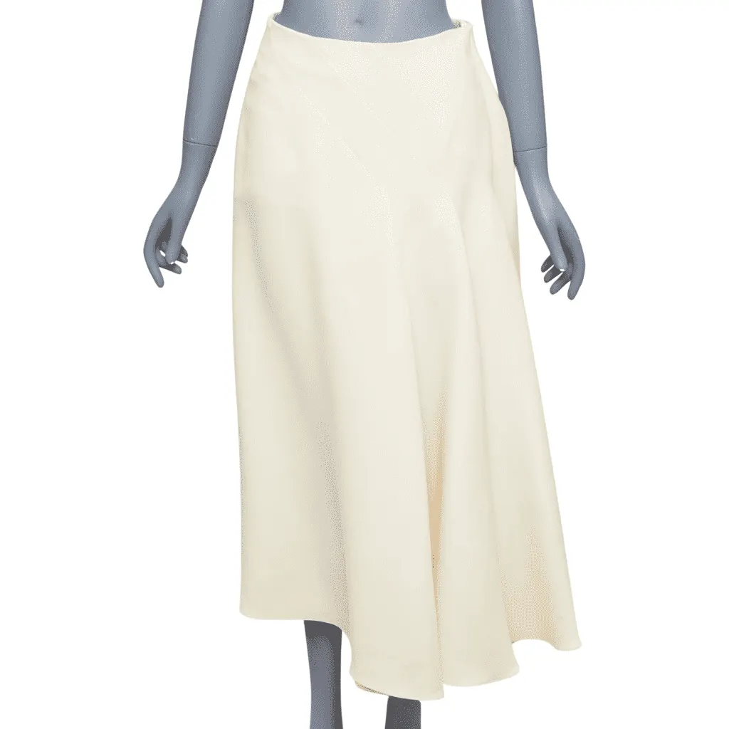 Dior Bias Cut Skirt Beige Wool Fair - Front View