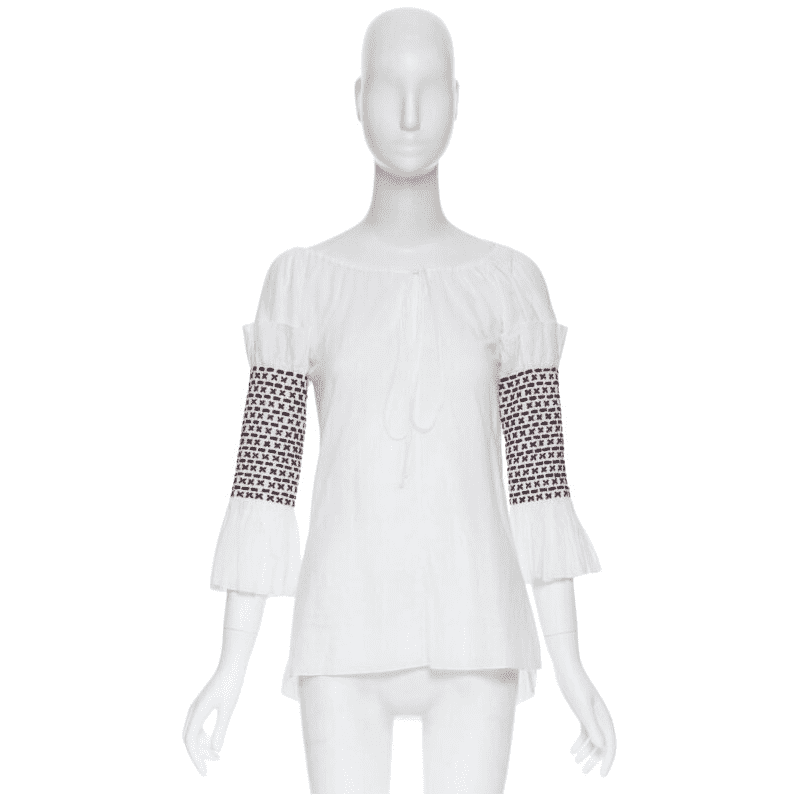 Rosie Assoulin Ethnic Smocked Top