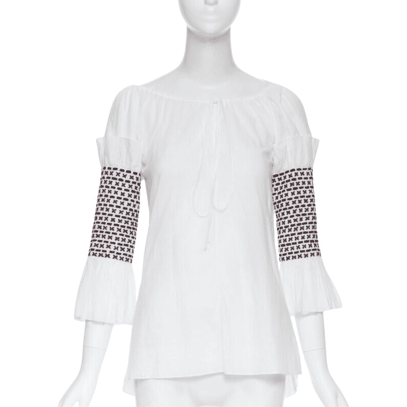 Rosie Assoulin Ethnic Smocked Top