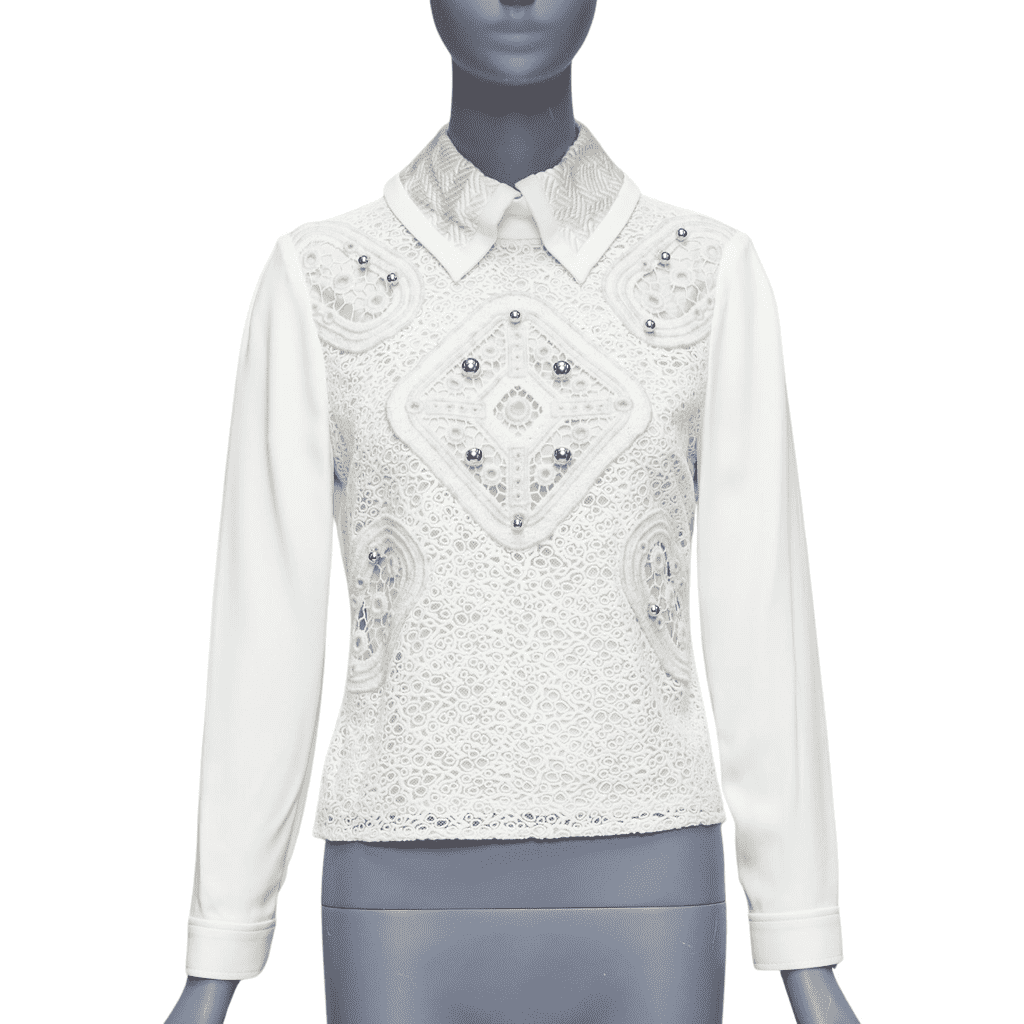 Peter Pilotto Lace Beaded Blouse