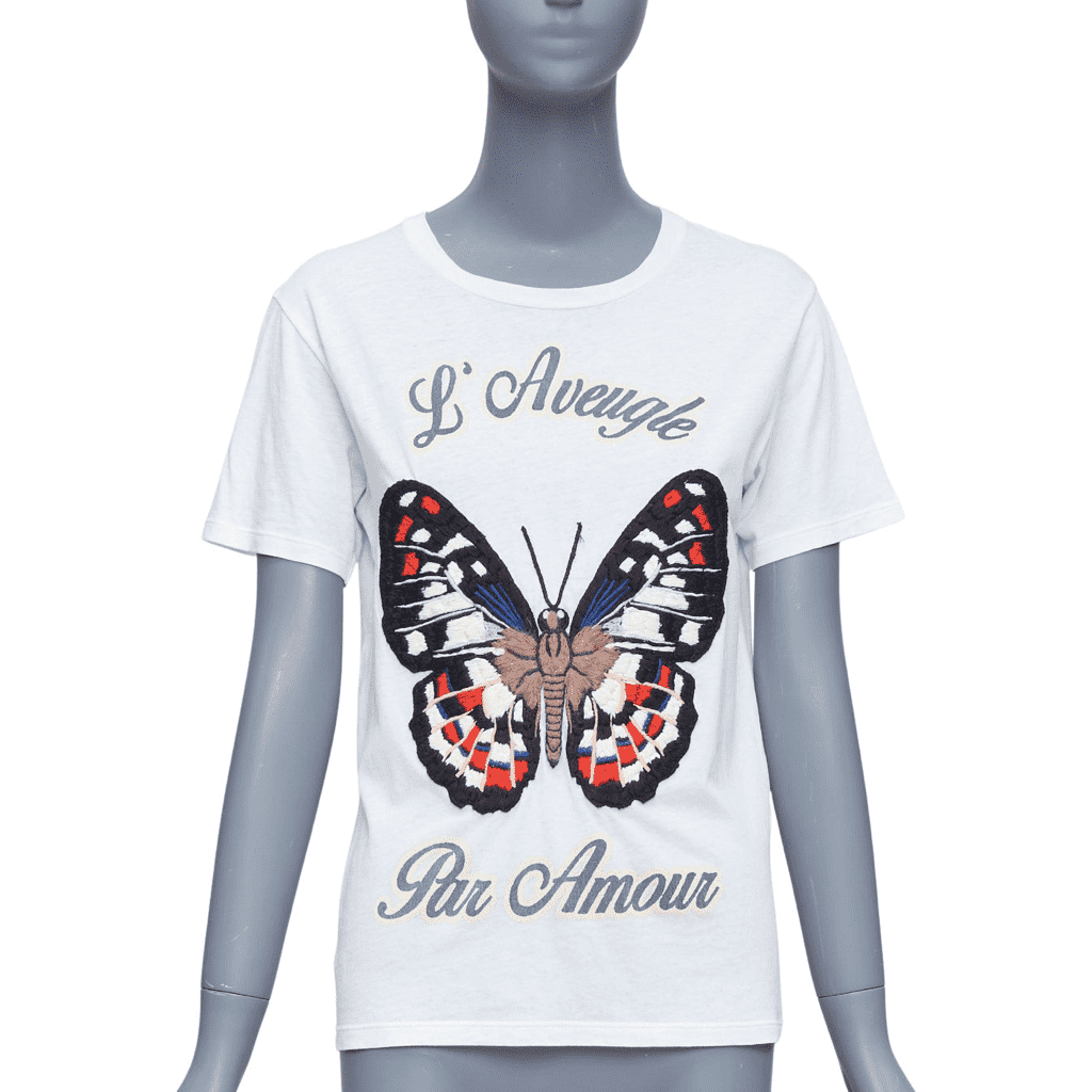 Gucci Butterfly Embroidered Tee