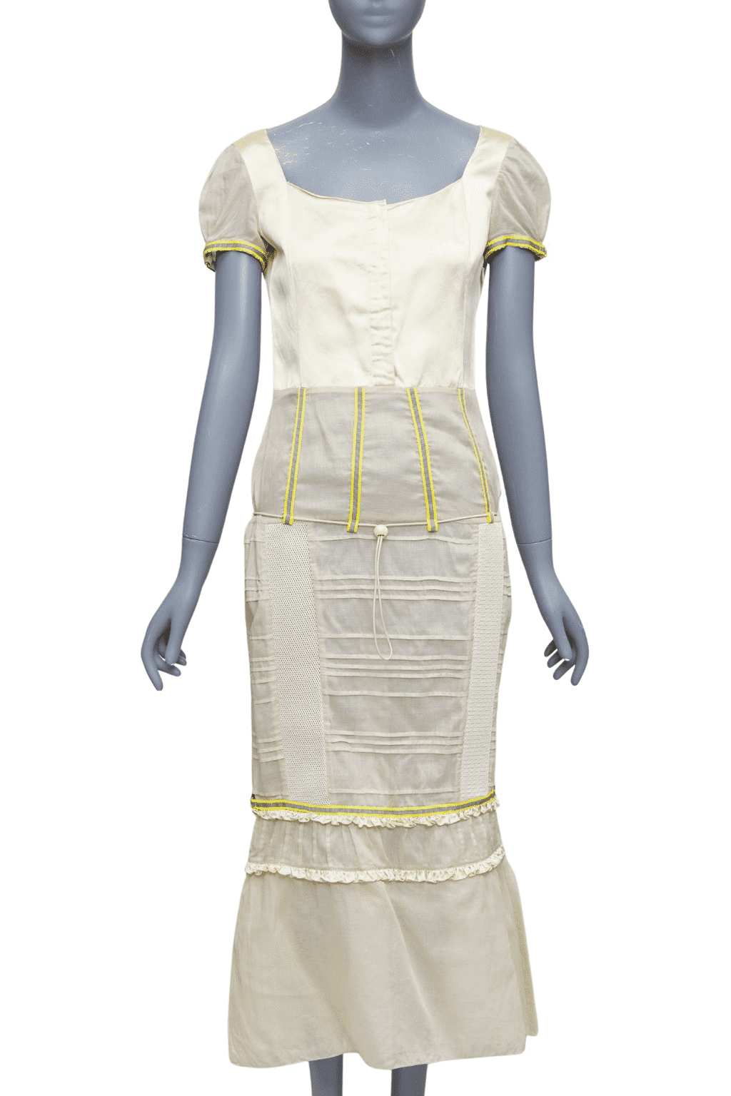 Miu Miu Patchwork Neon Dress