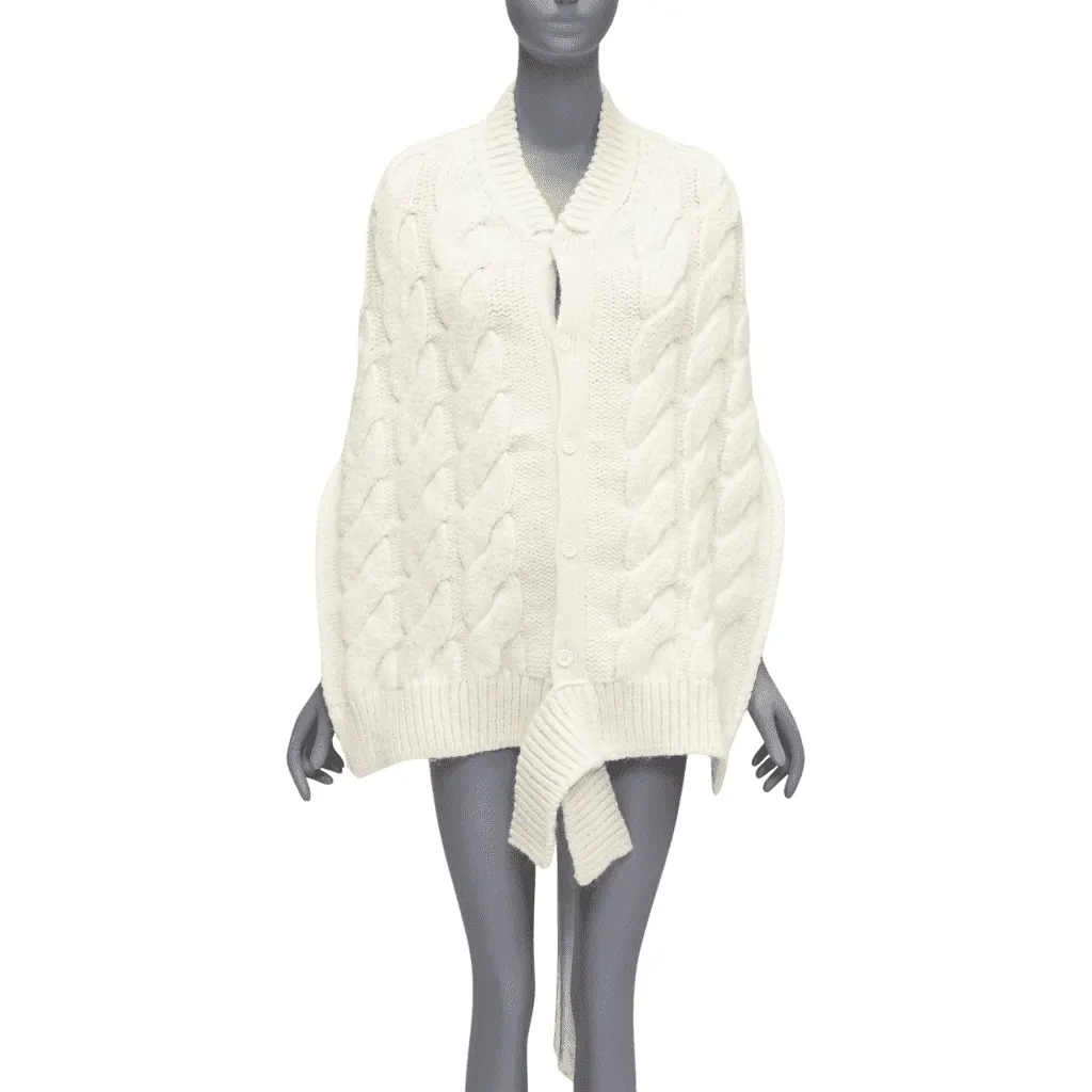Simone Rocha Ribbon Tie Cable Top Beige Never worn - Front View