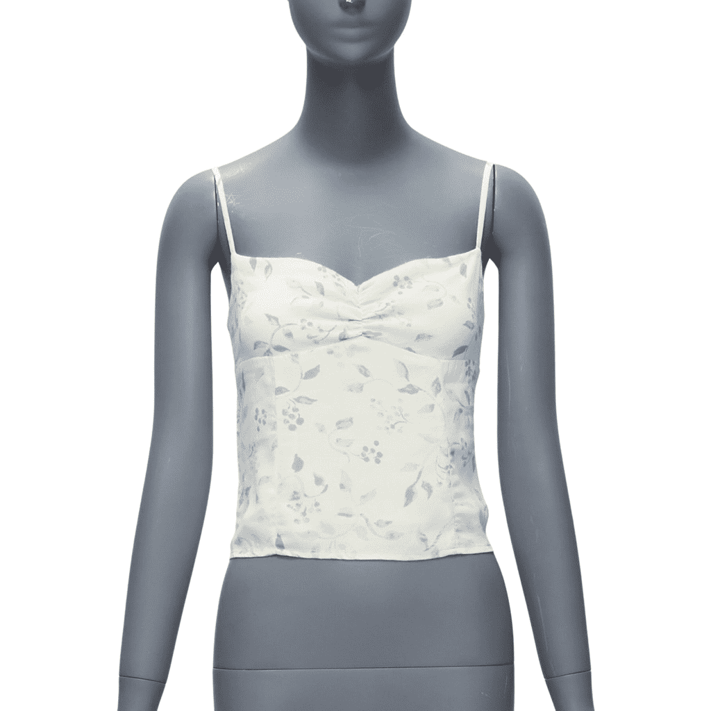 Reformation Ruched Floral Tank