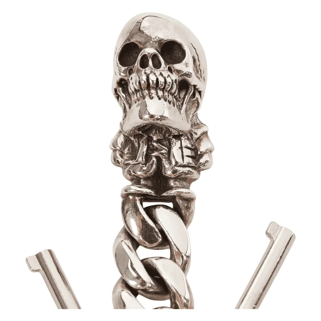 Chrome Hearts Handcuff Skull Keychain Silver Silver Very good - Front View
