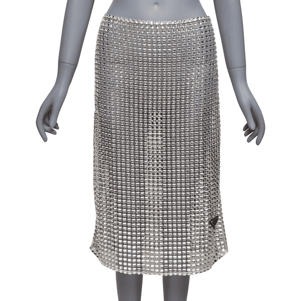 Prada Crystal Mesh Skirt