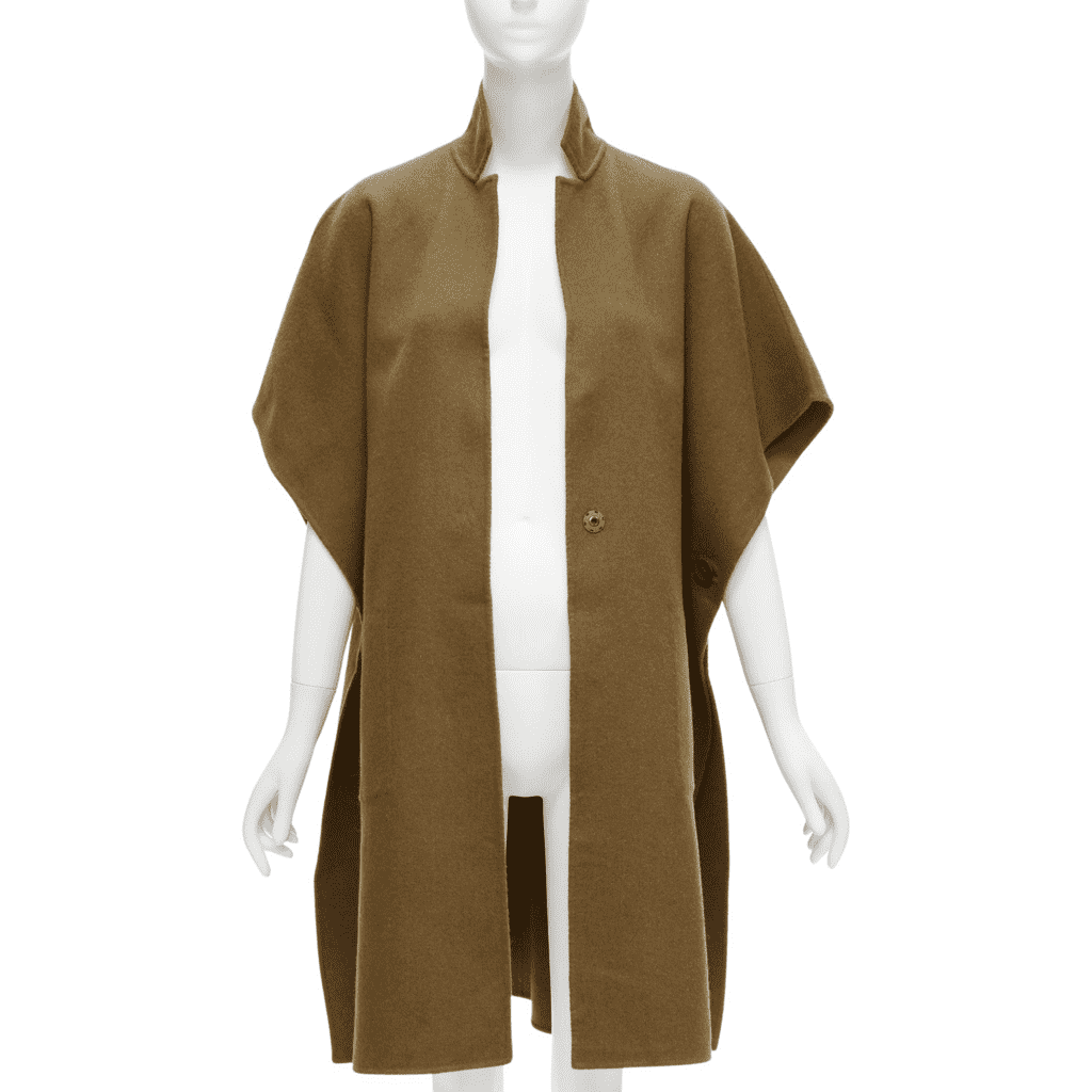 Tibi Brown High Collar Coat