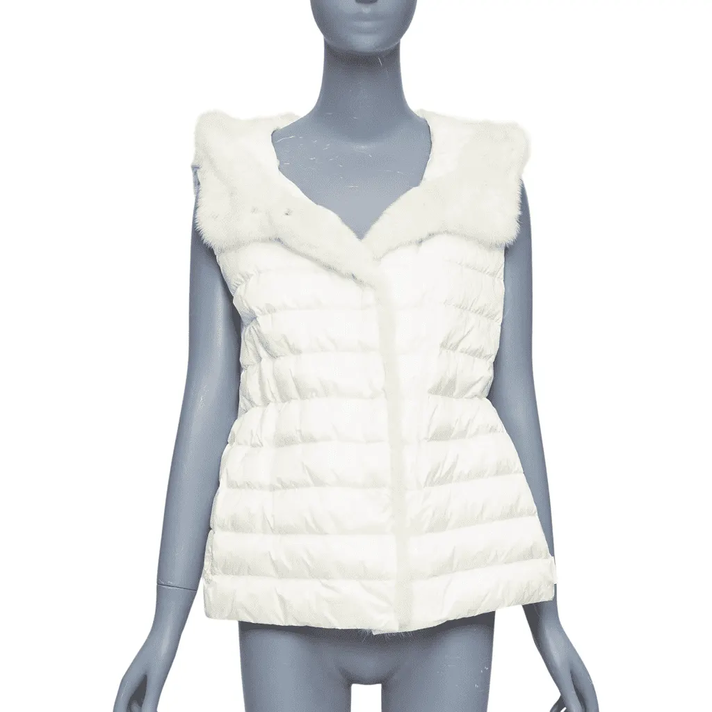 Moncler Beurre Gilet Ecru Very good - Front View
