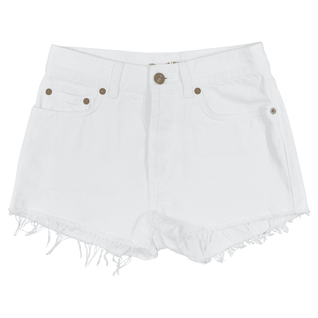 Saint Laurent Frayed Denim Shorts