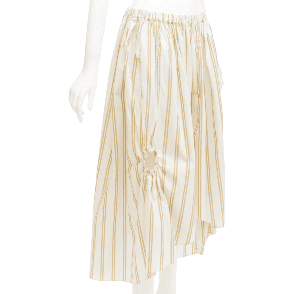 Oscar De La Renta Striped Balloon Skirt