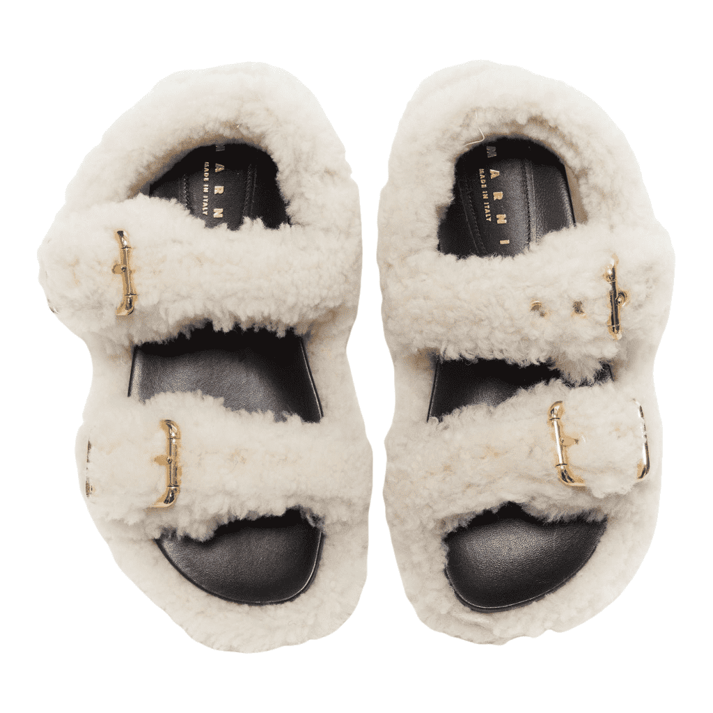 Marni Shearling Strap Sandals