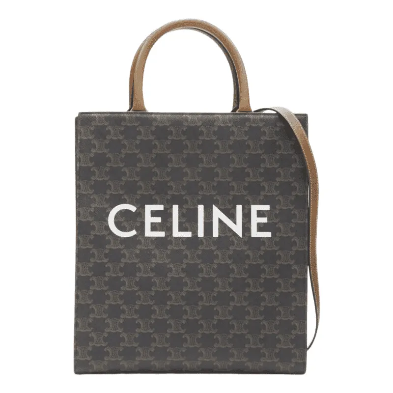 Celine Rockstud Circle Bag Brown Canvas Never worn - Front View