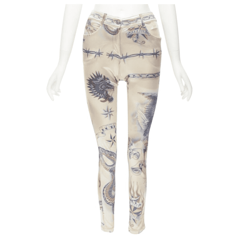 Jean Paul Gaultier Tattoo Skinny Pants