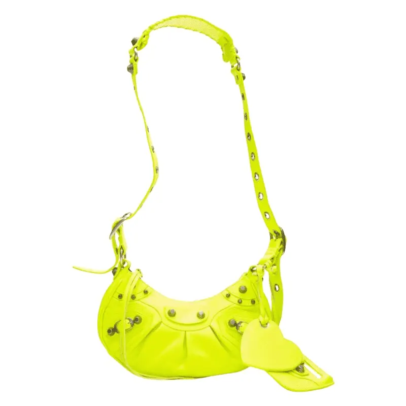 Balenciaga Cat Print Tote Bag Yellow Leather Never worn - Front View