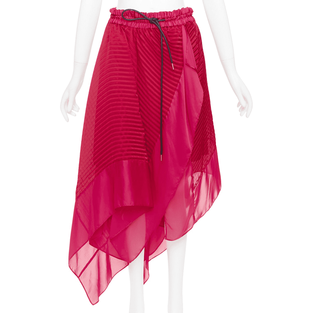 Sacai Satin Drawstring Skirt