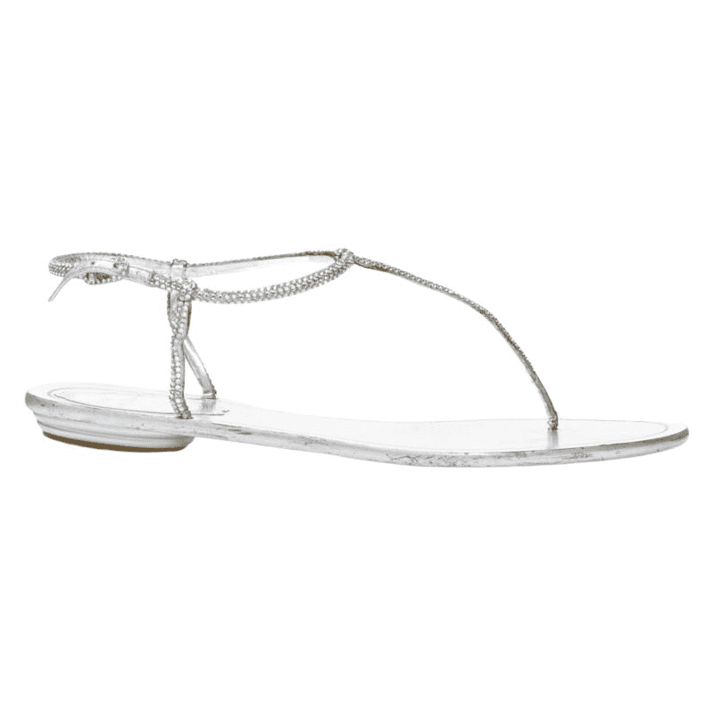 Rene Caovilla Rhinestone Thong Sandals