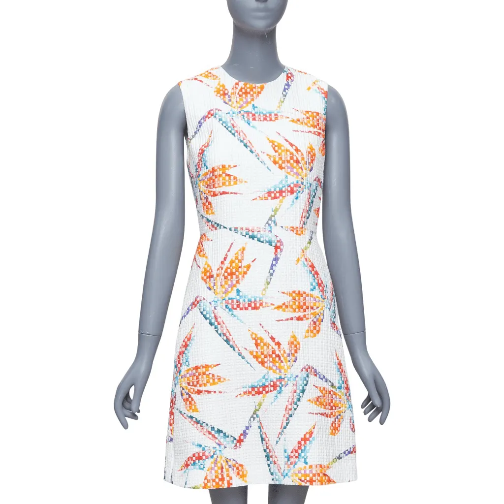 Fendi Bird Paradise Dress White Polyester Never worn - Front View