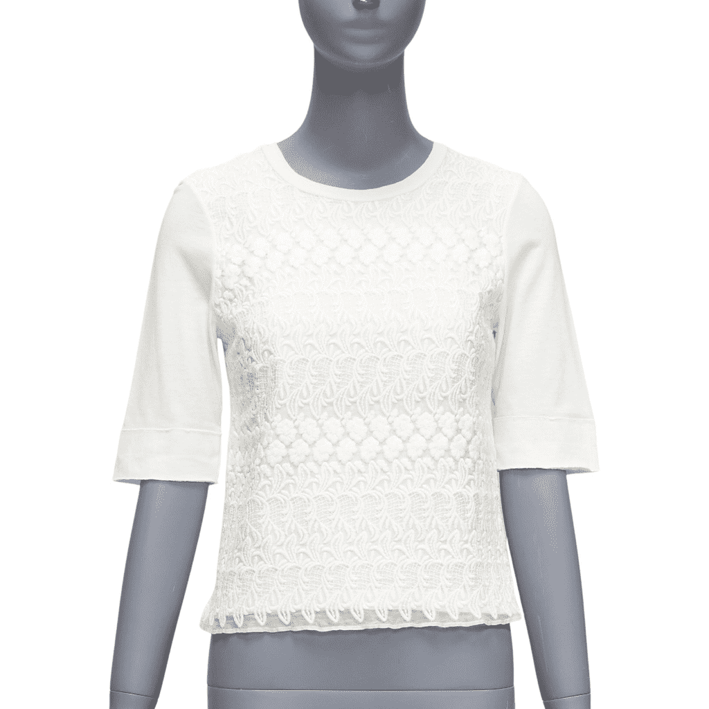Giambattista Valli Lace Overlay Tee
