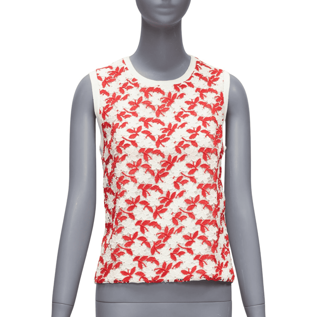 Giambattista Valli Lace Strap Tank