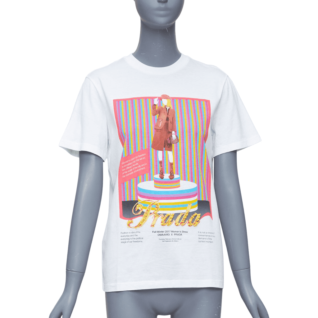 Prada Beaded Logo Tee