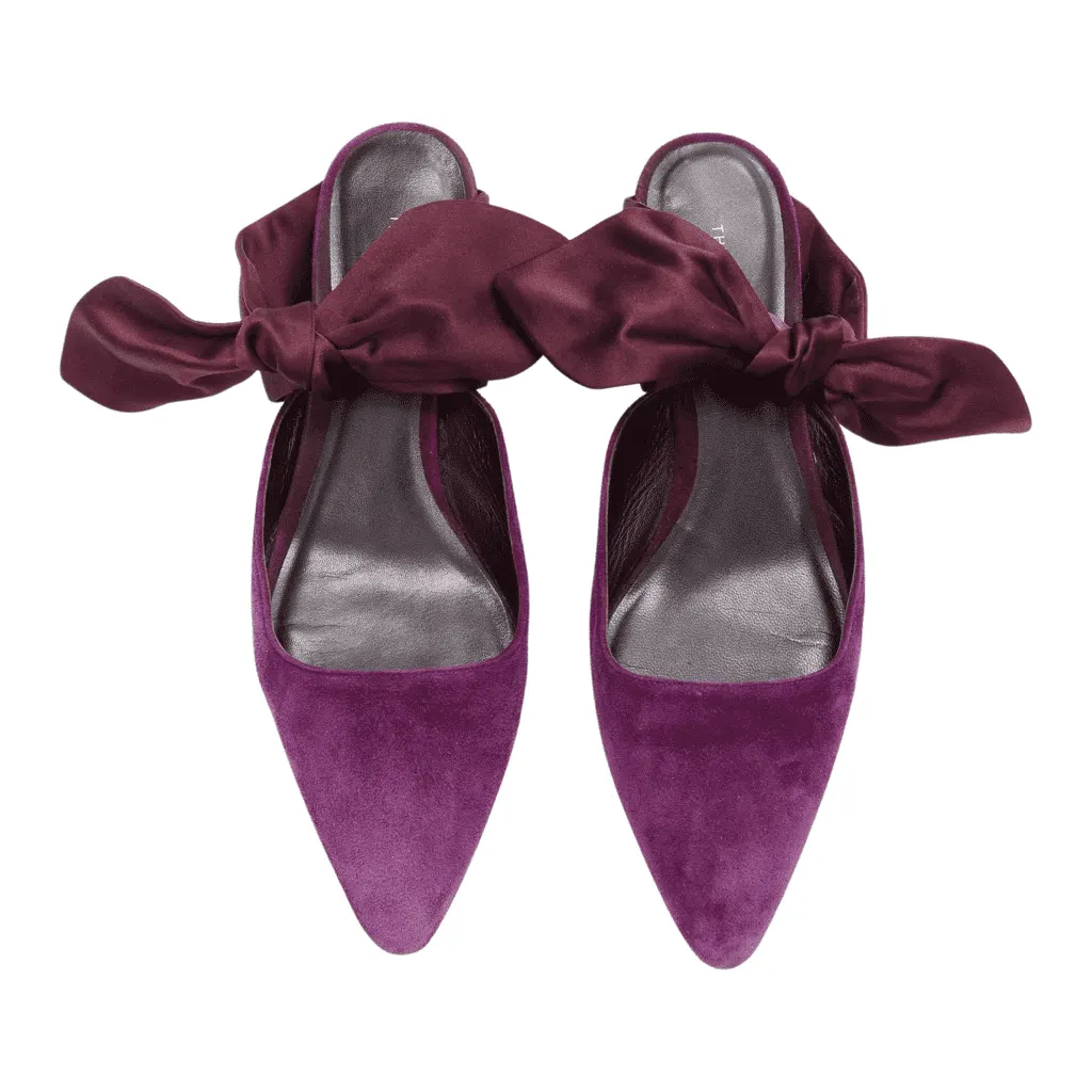 The Row Coco Bow Purple Leather Very good - Front View