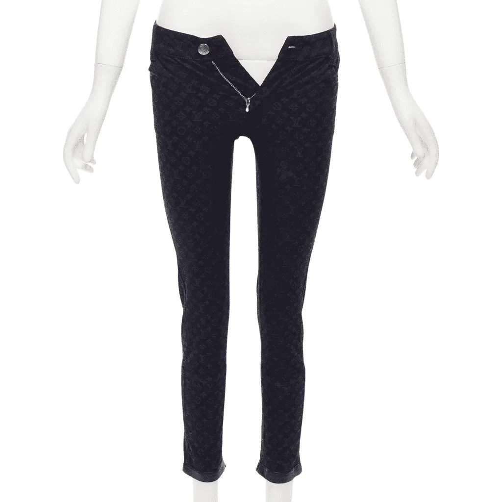 Louis Vuitton LV Trim Skinny Jeans Blue Cotton Very good - Front View