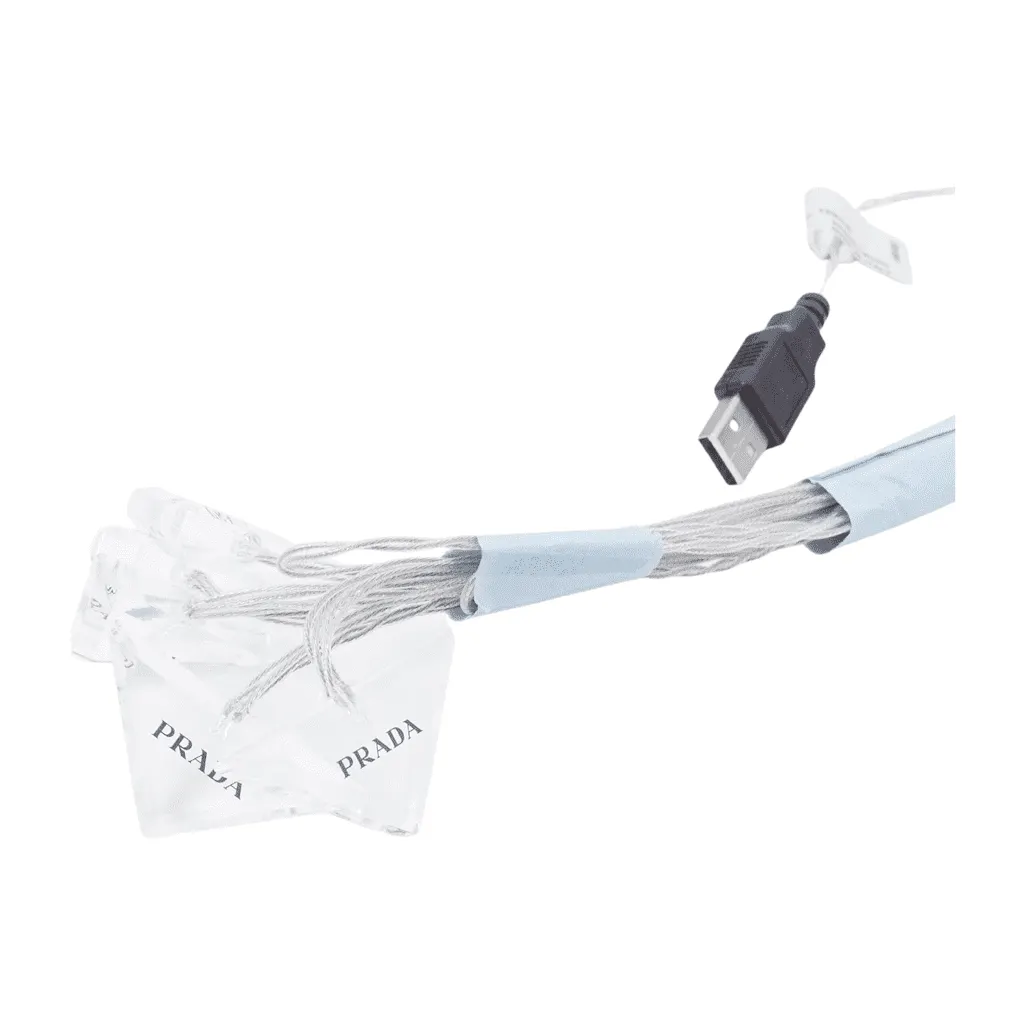 Prada Fairy LED Lights White Plastic Never worn, with tag - Front View