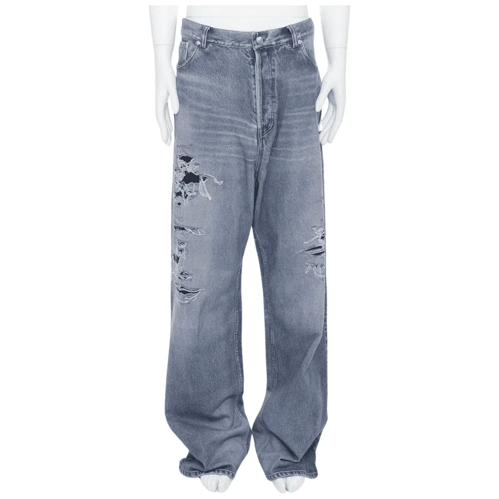 Balenciaga Trompe Sweatpants Blue Cotton Never worn, with tag - Front View